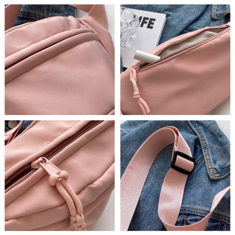 Tressential Waist Bag for Men Women | Cross Body Fanny Pack Sling Bag for Hiking, Travel, Camping, Outdoor Sports, Cycling | Money Belt with Adjustable Strap (Pink) - Image 5