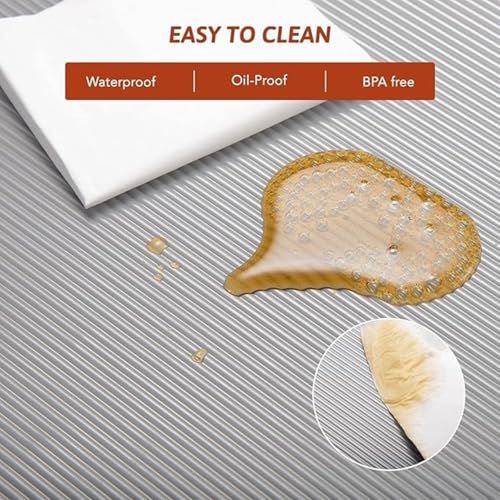 ElastPro EVA Food Grade Washable Anti Slip Mat/Sheet for Fridge, Shelf Liner, Table, Kitchen Drawer mat (Line Grey, 5 Meter) - Image 3