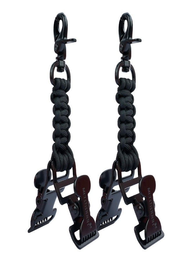 MELOTOUGH Tactical Glove Clip Work Glove Holder with 2 Alligator Clips for Tool Belt,Tactical Bag,Outdoor Accessory(Black 2pcs) - Image 1