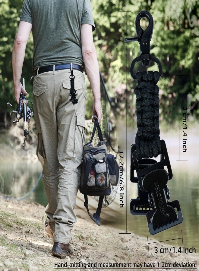 MELOTOUGH Tactical Glove Clip Work Glove Holder with 2 Alligator Clips for Tool Belt,Tactical Bag,Outdoor Accessory(Black 2pcs) - Image 2