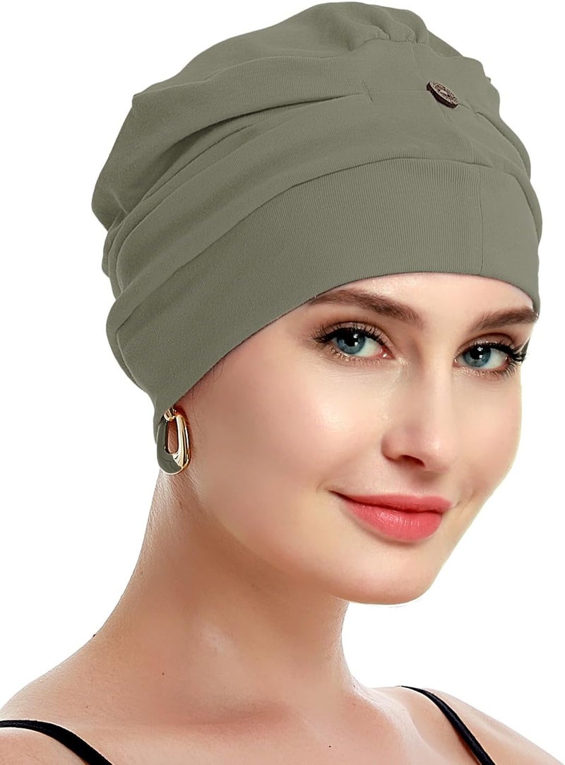osvyo Cotton Chemo Turbans for Women Cancer Hairloss hat - Cotton Lightweight Headwear Sealed Packaging - Image 4
