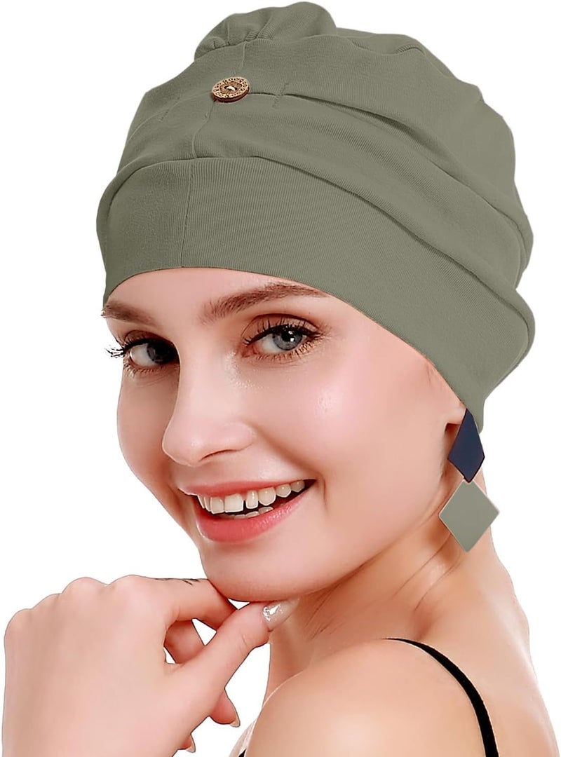 osvyo Cotton Chemo Turbans for Women Cancer Hairloss hat - Cotton Lightweight Headwear Sealed Packaging - Image 1