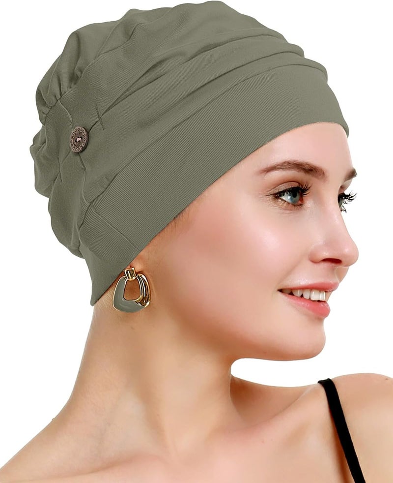 osvyo Cotton Chemo Turbans for Women Cancer Hairloss hat - Cotton Lightweight Headwear Sealed Packaging - Image 5