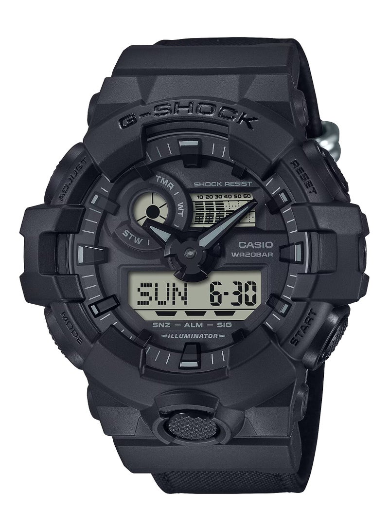 G-SHOCK ساعة رجالية انالوج ورقمية بحزام من النايلون GA-700BCE-1A - Image 1
