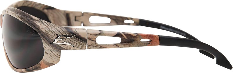 Edge SW116CF Dakura WrapAround Safety Glasses AntiScratch NonSlip UV 400 Military Grade ANSIISEA  MCEPS Compliant 504 Wide Forest Camo FrameSmoke Lens - Image 3