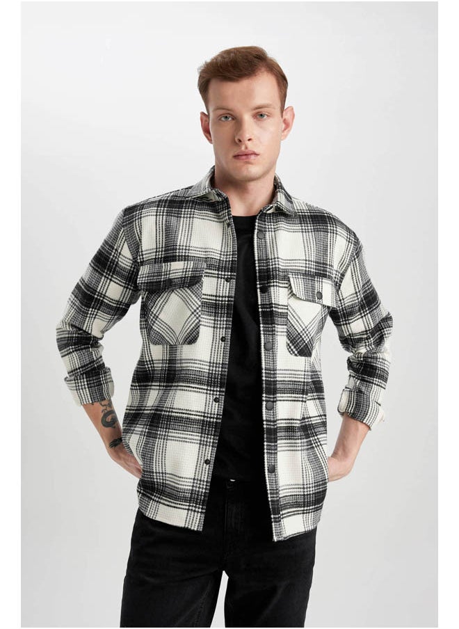 DeFacto - Man Relax Fit Woven Long Sleeve Shirt - Image 1