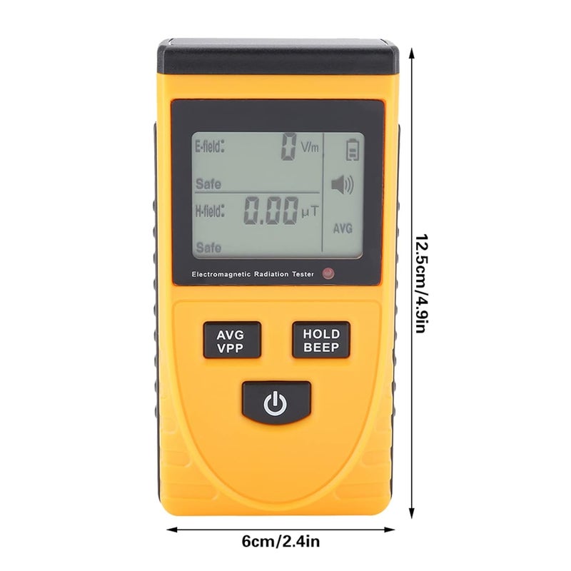 BRRNOO Digital EMF Tester High Preciseness Dual Mode Radiation Detector Plastic Material 12 5x6x3cm - Image 5