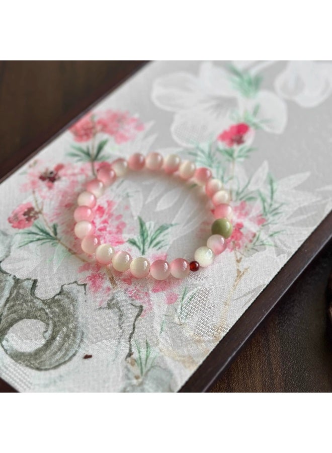 Goolsky Gradient Beaded Bracelet – Minimalist Niche Jewelry for Women, Cool-Tone Lucky Charm Wristband - Image 3