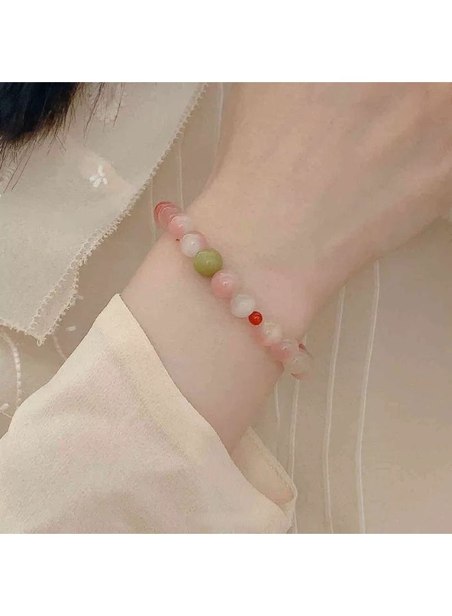 Goolsky Gradient Beaded Bracelet – Minimalist Niche Jewelry for Women, Cool-Tone Lucky Charm Wristband - Image 1