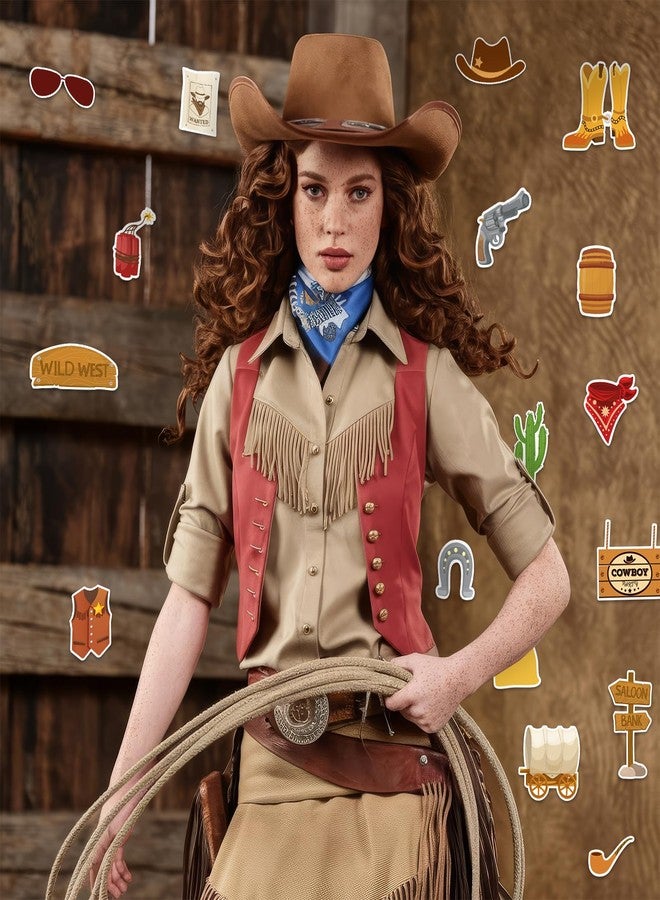 Glodecart 76PCS Western Cowboy Cutouts for Birthday Decorations, Rodeo Cowboy Boot Hat Bounty Hunter Wild West Theme Cut-Outs for Western Party Decorations Wall Decor Baby Shower Party Supplies Favors - Image 4