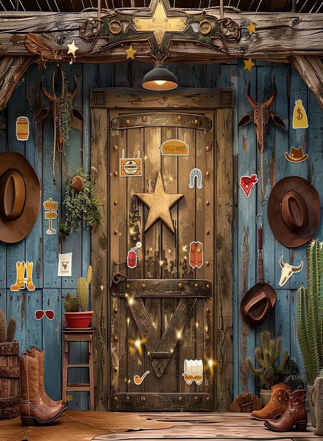 Glodecart 76PCS Western Cowboy Cutouts for Birthday Decorations, Rodeo Cowboy Boot Hat Bounty Hunter Wild West Theme Cut-Outs for Western Party Decorations Wall Decor Baby Shower Party Supplies Favors - Image 5