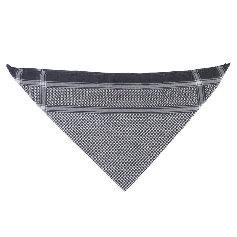 اليرموك شماغ الكوفية التقليدي – حجاب عربي قطني للرجال والنساء (أسود وأبيض) - Image 2