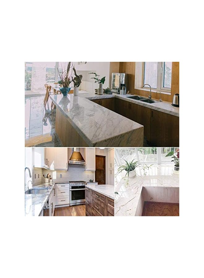 Zaboon Wallpaper Kitchen Oil Proof Waterproof Sticker Self Adhesive Vinyl Film High Temperature Resistant Transparent Paper Removable Paper For Cupboard Doors Walls Kitchen 118In11.8In - Image 3