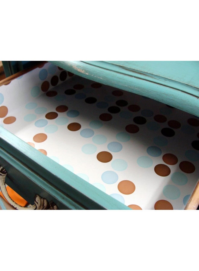 Con-Tact Brand Creative Covering, Self-Adhesive Shelf Liner, Multi-Purpose Vinyl Drawer Liner, Easy to Use and Apply, 18'' X 9', Polka Blue - Image 3