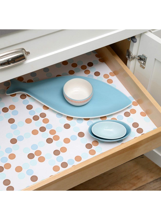 Con-Tact Brand Creative Covering, Self-Adhesive Shelf Liner, Multi-Purpose Vinyl Drawer Liner, Easy to Use and Apply, 18'' X 9', Polka Blue - Image 4