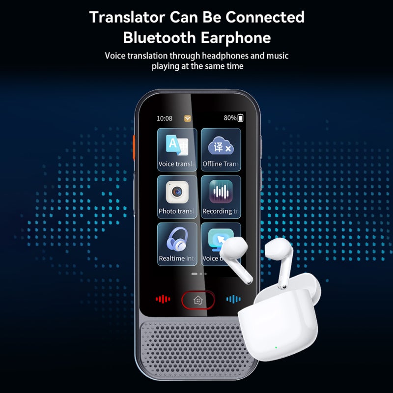 Bisofice Portable Language Translator Device: 3.1-Inch IPS Screen, 0.2s Quick Accurate Translation - 139 Online 14 Offline Languages, Photo Translation for Travel Business Trips - Image 5