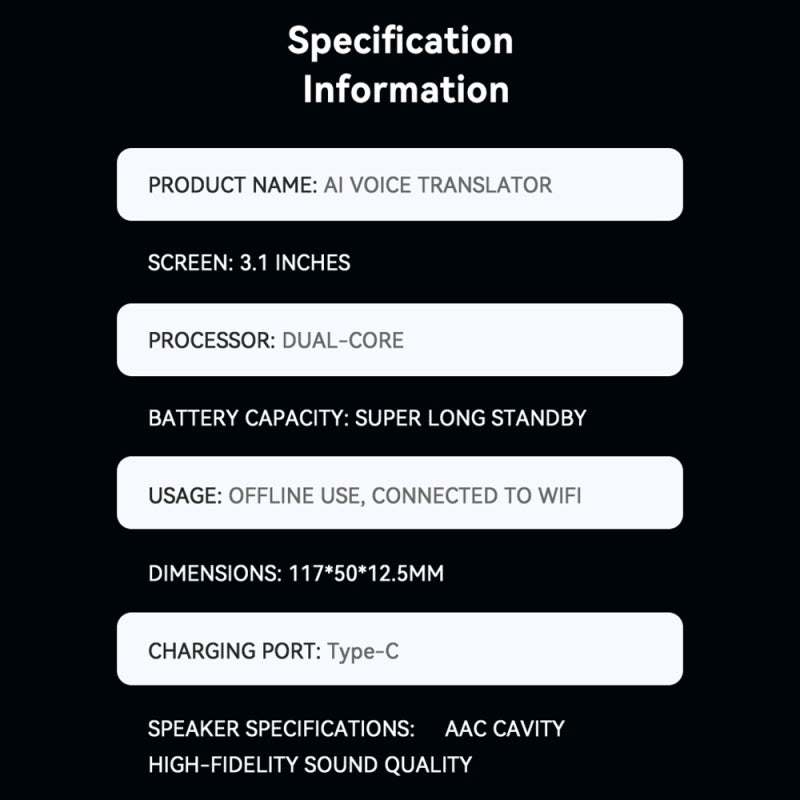 Bisofice Portable Language Translator Device: 3.1-Inch IPS Screen, 0.2s Quick Accurate Translation - 139 Online 14 Offline Languages, Photo Translation for Travel Business Trips - Image 2