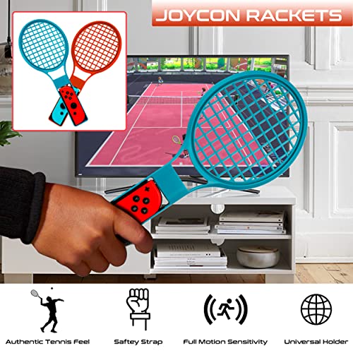 Orzly Switch Sports Games 2024 Accessories Bundle Pack for Nintendo Switch & Switch OLED with Tennis Rackets, Golf Clubs, Chambara Swords, Soccer Leg Straps & Joycon Grips - With Carry Bag - Image 2