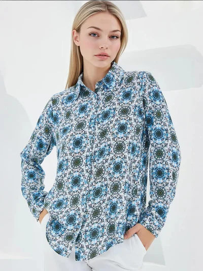 BIG DART BDART Patterned Long Sleeve Shirt