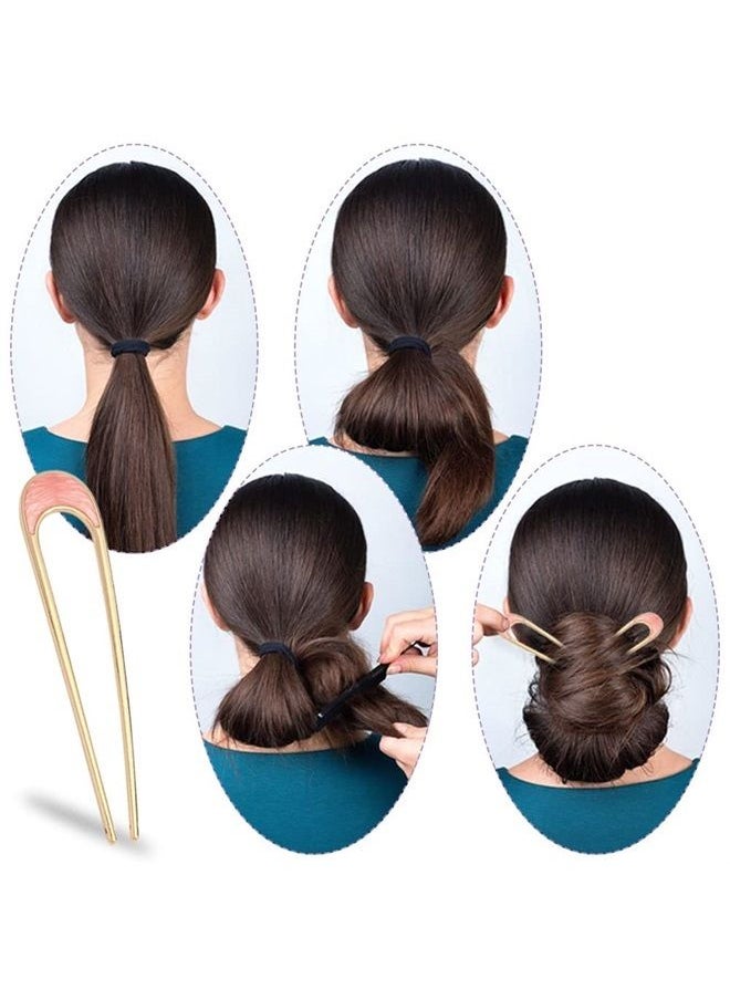 DanziX - 12Pcs U Shaped Hair Pins,DanziX Vintage Metal Hair Pins French Hair Pins Fork Sticks Hair Chignon Hair Chopsticks Hair Styling Accessory for Woman Girls - Image 1