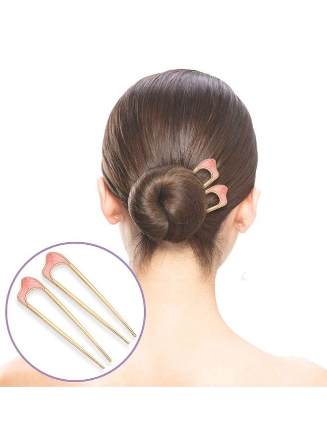 DanziX - 12Pcs U Shaped Hair Pins,DanziX Vintage Metal Hair Pins French Hair Pins Fork Sticks Hair Chignon Hair Chopsticks Hair Styling Accessory for Woman Girls - Image 1
