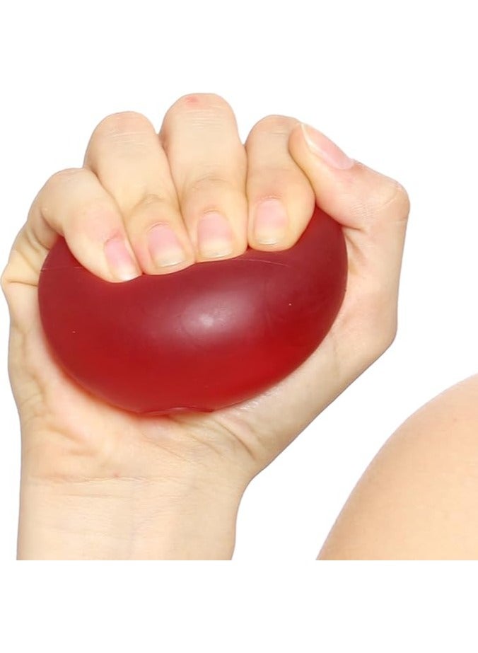 Clubby_GEL BALL for Wrist Muscles Strengthening and Stress Relief Gel Ball for hand exercise with finger physiotherapy Equipment Universal (Red) - Image 1