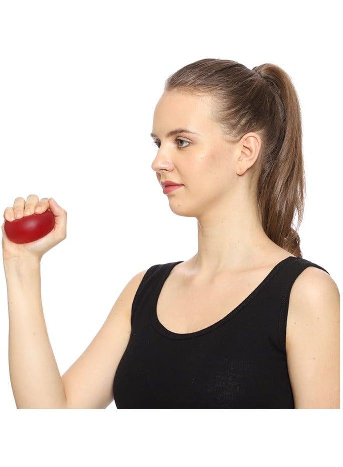Clubby_GEL BALL for Wrist Muscles Strengthening and Stress Relief Gel Ball for hand exercise with finger physiotherapy Equipment Universal (Red) - Image 3