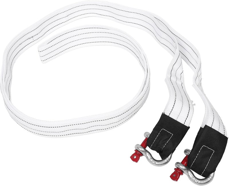Heavy Duty Tow Strap with Hooks 15 Ton Capacity 4 Meters Flat Nylon Towing Rope for Truck ATV Car Emergency and Trailer Winch Use - Image 1