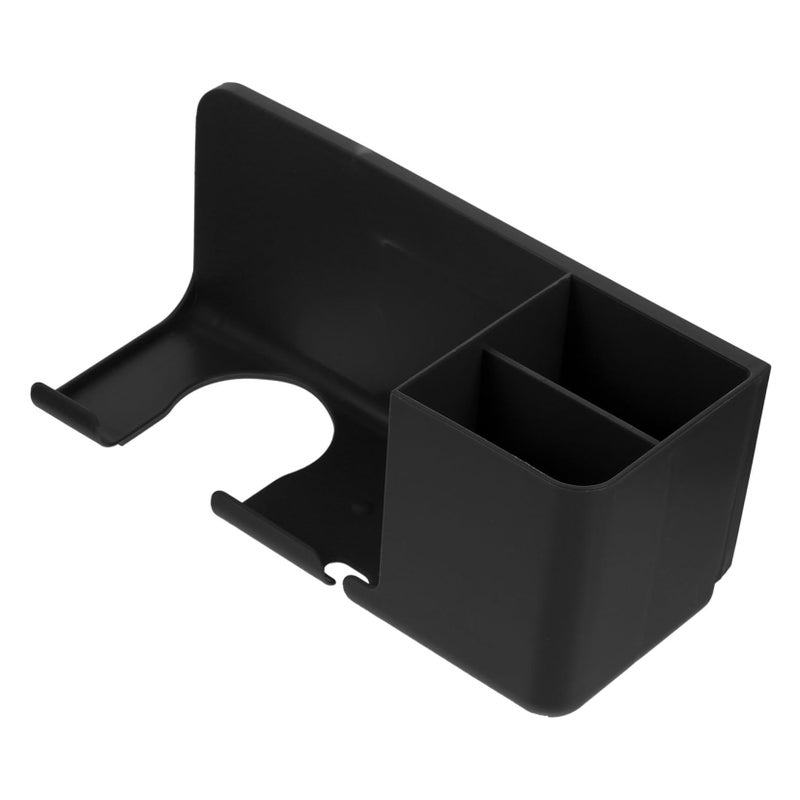 Grey Wall Mounted Hair Dryer Holder Adhesive No Drill Installation Bathroom Organizer - Image 2