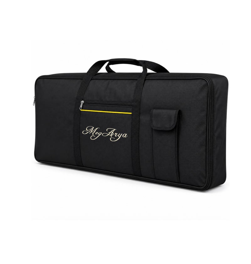 Portable 88 Keys Piano Keyboard Bag – Heavy Duty Padded Keyboard Case with Storage Pocket & Carry Handle | Water Resistant Keyboard Gig Bag for Digital Piano & Electronic Keyboard | Black