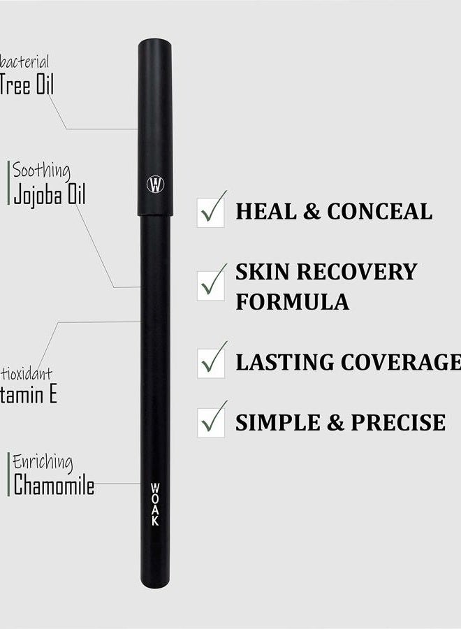 WOAK Stealth Fighter Pen - Concealer for Men – Hybrid Skin Care - Hide and Fight Blemishes (Light) - Image 3