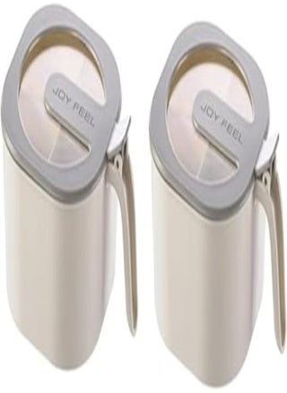 Plastic Square Modern Divided Spices Container Containing Four Slots With Strong Handle And Lid Practical For Kitchen Set Of 2 Pieces - White Grey - pzsku/Z84BDCA9474121DB68B48Z/45/_/1724097754/262acacc-b22d-4eb9-9c6c-2f9ff67ab21f