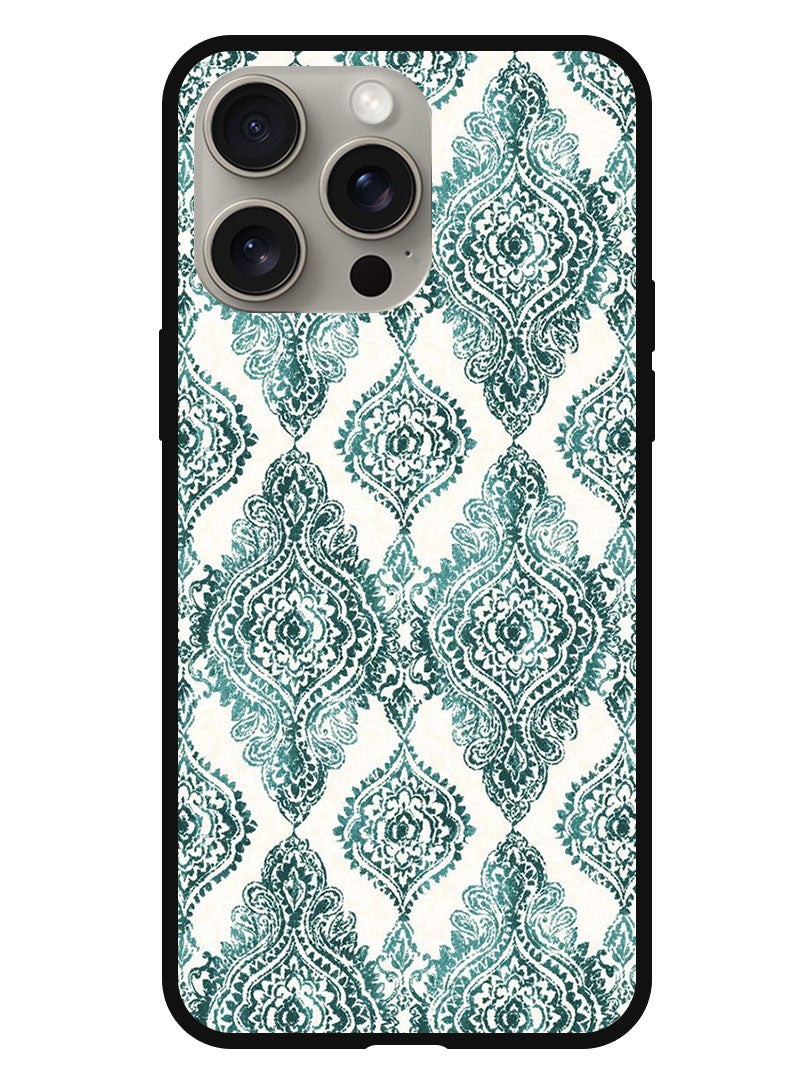 Theodor Protective Case Anti Scratch Shock Proof Bumper Cover For iPhone 15 Pro Green Pattern - Image 1