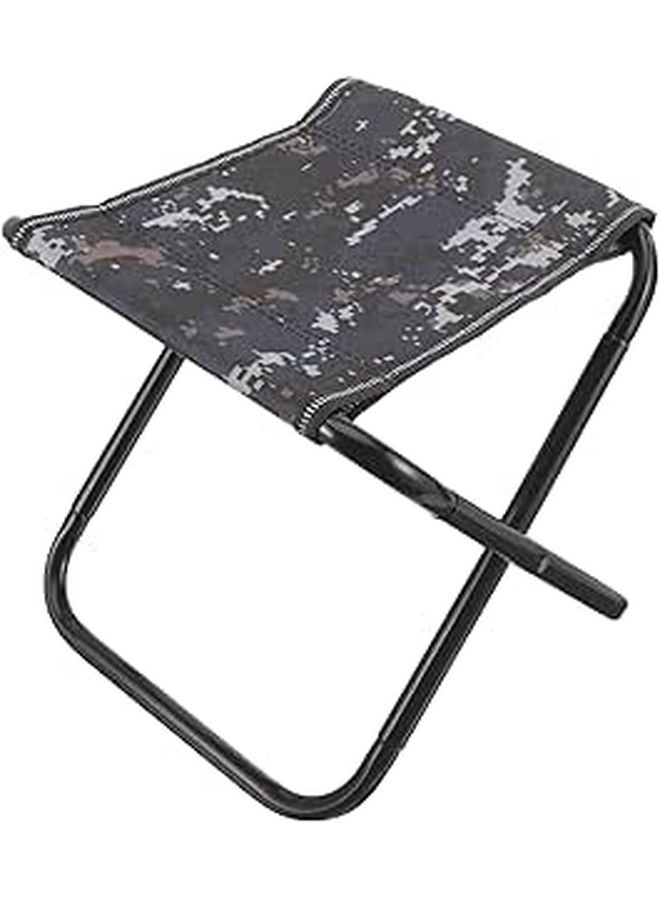 Blue Camouflage Folding Camping Stool Portable Lightweight Compact Outdoor Chair For Hiking Fishing Picnic - Image 1