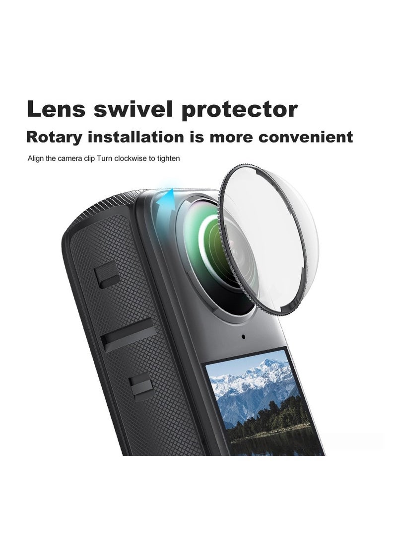General Suitable for Insta360X4 Accessory Kit: Storage Bag + Silicone Case + PC Protective Goggle + Tempered Film 2 pcs.  - Image 2
