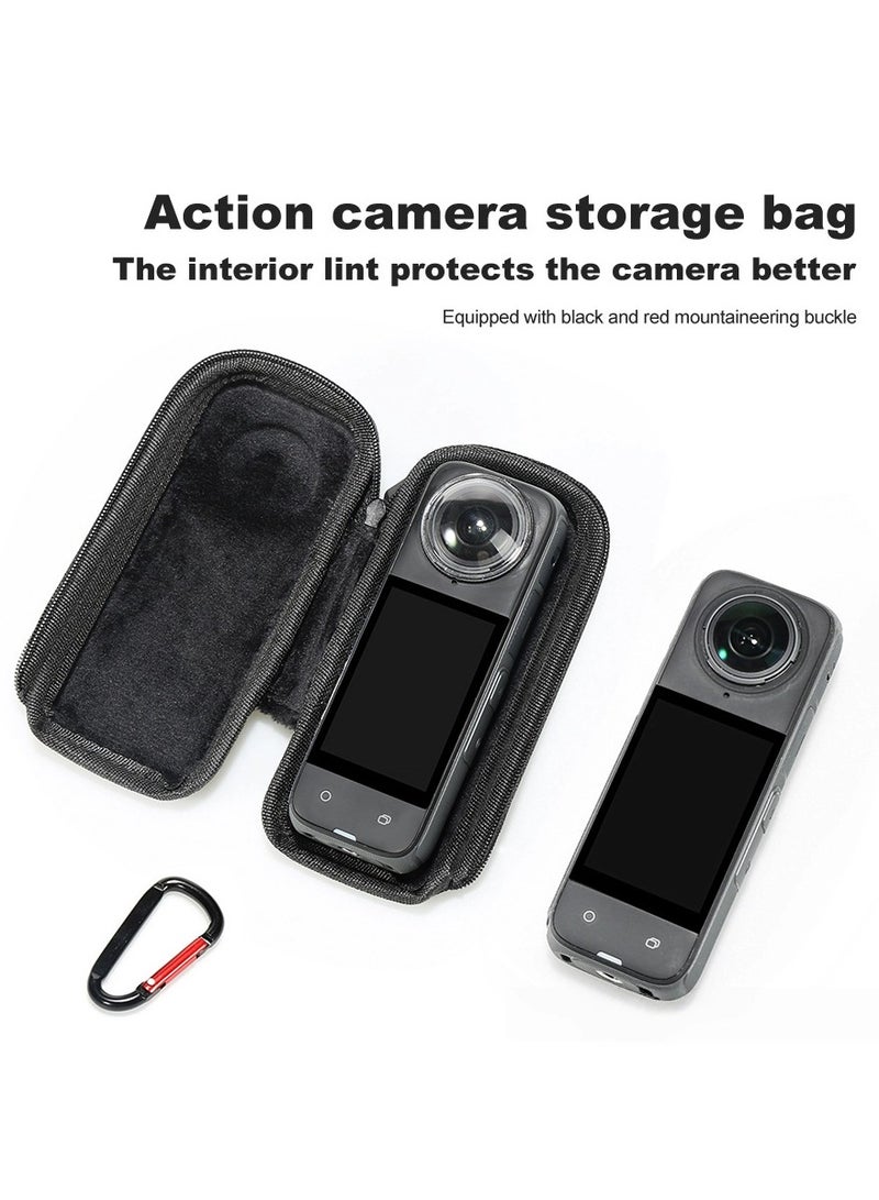 General Suitable for Insta360X4 Accessory Kit: Storage Bag + Silicone Case + PC Protective Goggle + Tempered Film 2 pcs.  - Image 5