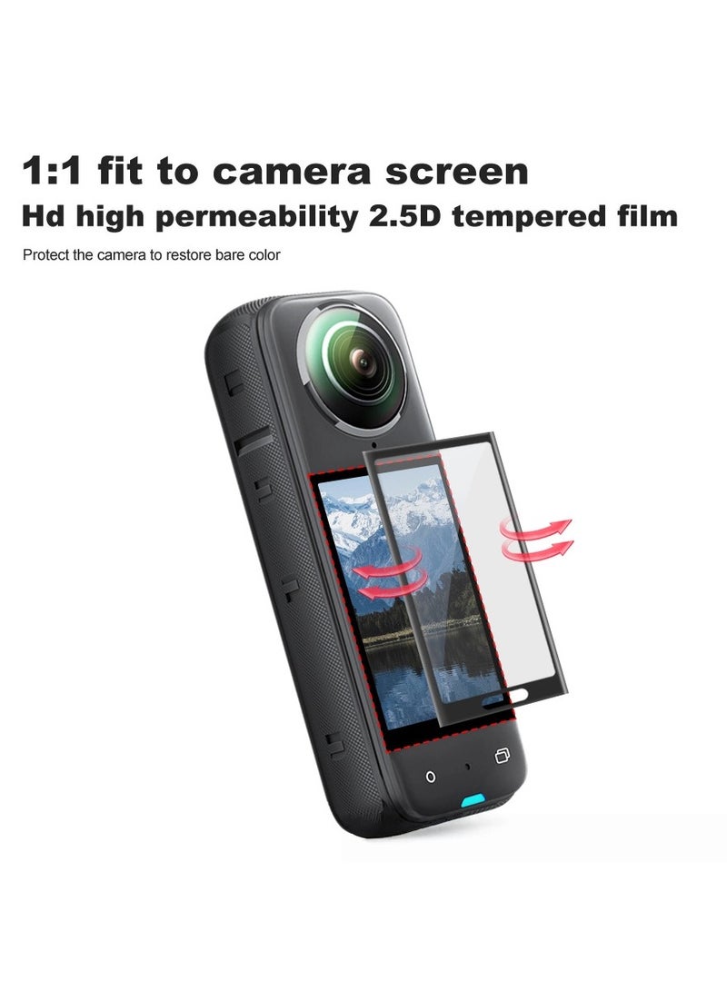 General Suitable for Insta360X4 Accessory Kit: Storage Bag + Silicone Case + PC Protective Goggle + Tempered Film 2 pcs.  - Image 3