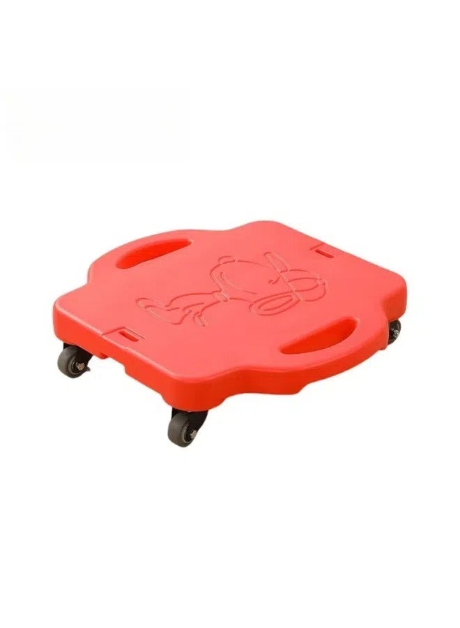 general Children's four-wheeled outdoor sports scooter kindergarten early education sensory integration training equipment balance scooter scooter - Image 1