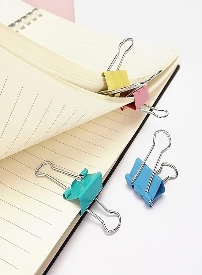 NFI essentials 32mm Multicolor Metal Binder Clip Clamp for Paper, Books, Office, Home, School, Multipurpose Clip (24 pcs) - Image 5