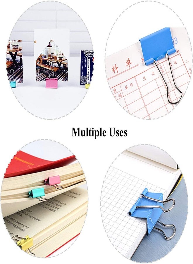 NFI essentials 32mm Multicolor Metal Binder Clip Clamp for Paper, Books, Office, Home, School, Multipurpose Clip (24 pcs) - Image 3