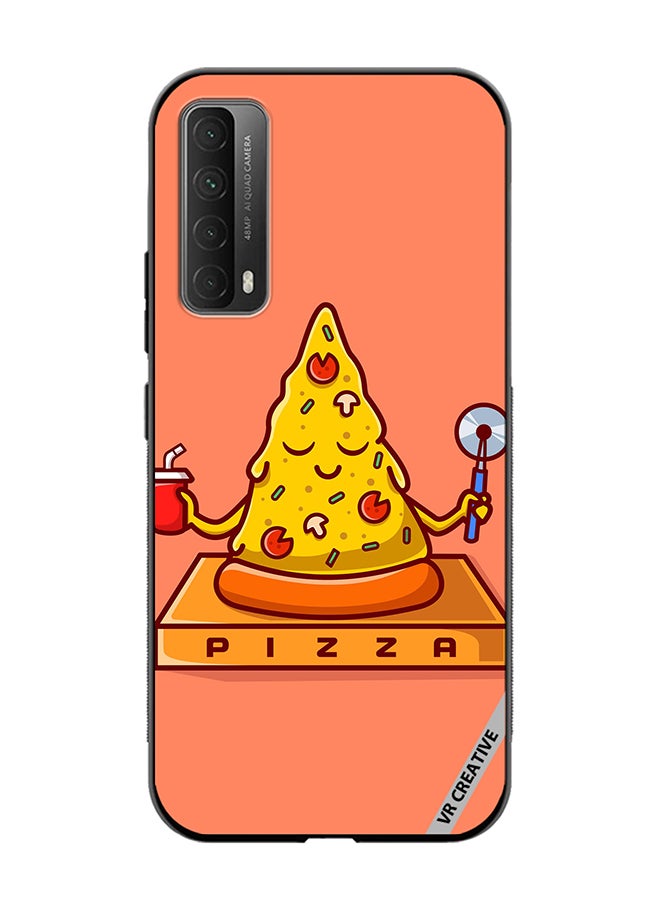 VR CREATIVE Protective Case Cover For Huawei Y7a Cute Pizza Yoga Design Multicolour - Image 1