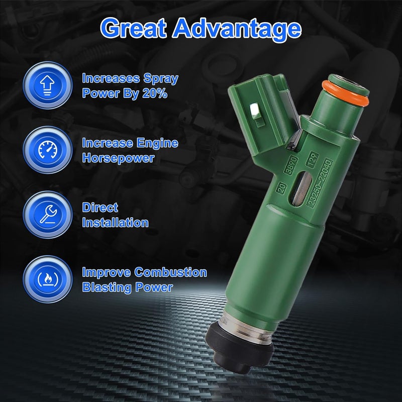 BLPextrm Fuel Injectors for Toyota Celica, Corolla, Matrix, Mr2 Spyder, Chevy Prizm, Pontiac Vibe - 4PCS - Image 2