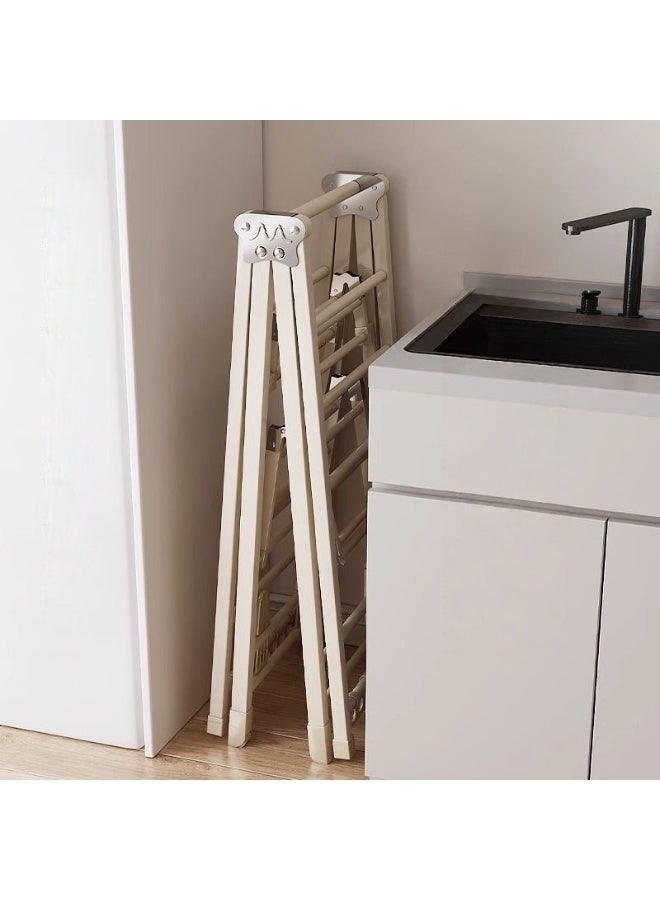 Foldable Clothes Drying Rack, No Installation Needed, Space-Saving, Hidden Wheels, Heavy-Duty Metal Laundry Stand - Image 3