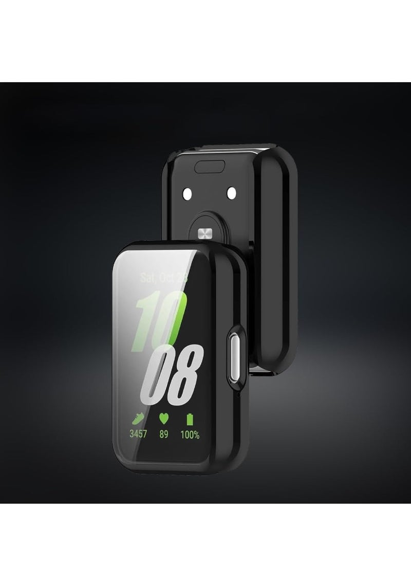 Case and Screen Protector for Huawei Watch Fit 3 46mm, All-around Anti Scratch Shockproof Protective Hard PC Full Cover Tempered Glass Compatible with Huawei Watch Fit 3 (Black) - Image 3