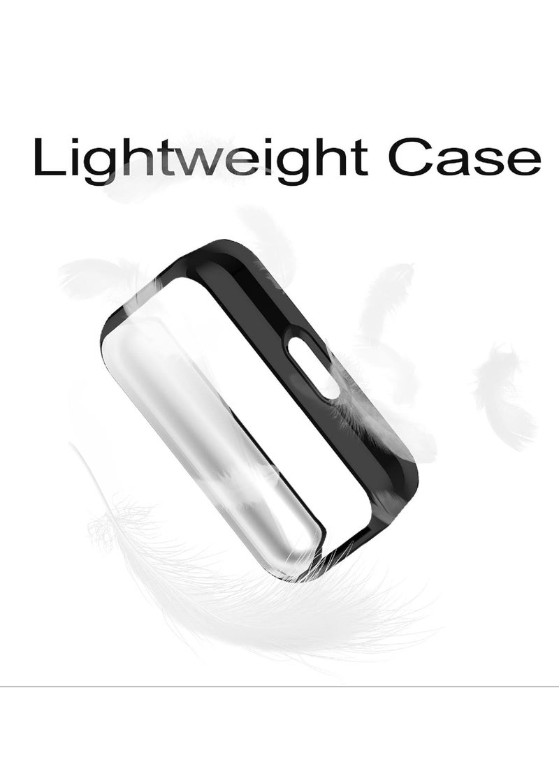 Case and Screen Protector for Huawei Watch Fit 3 46mm, All-around Anti Scratch Shockproof Protective Hard PC Full Cover Tempered Glass Compatible with Huawei Watch Fit 3 (Black) - Image 4