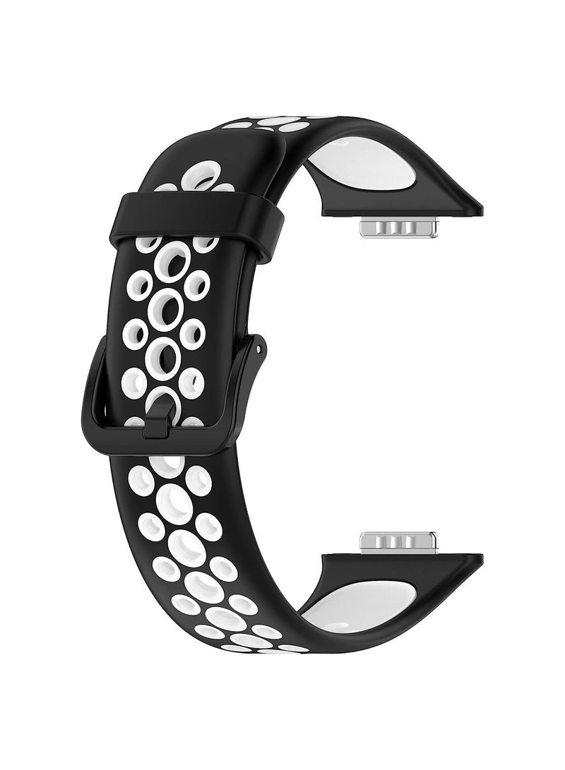 ten.tech Silicone Strap Compatible with HUAWEI Watch Fit 2 Active/Classic/Elegant, Two-color Sport Band Breathable Ultra-light Waterproof Durable - Image 1
