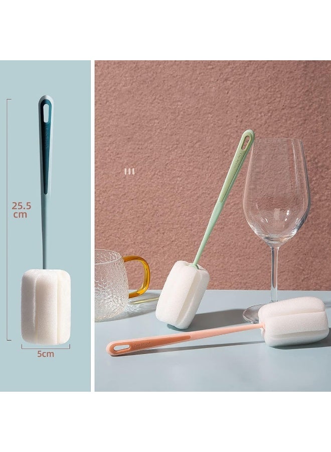 وولبين فرشاة تنظيف الزجاجات البلاستيكية متعددة الأغراض من وولبين، فرشاة تنظيف زجاجة حليب الأطفال، زجاج، مرطبان، فرشاة تنظيف لغسالة الأطباق بمقبض طويل - Image 3