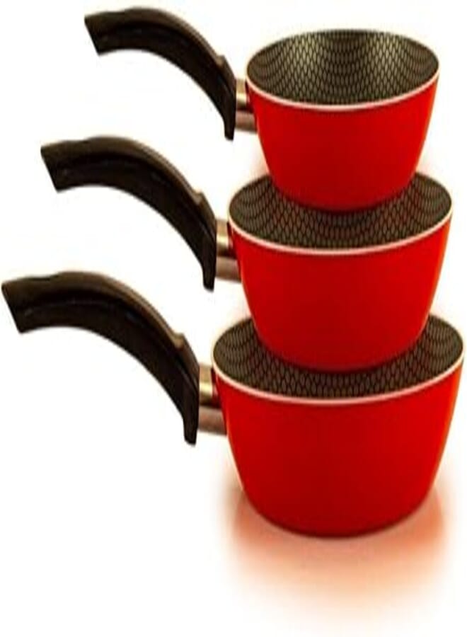 TRUEVAL Trueval Teflon frypan set special large sizes 18-24-30 to cook more quantity in less time 