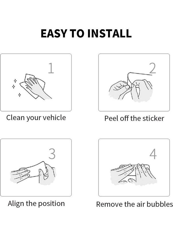 NIBEMINENT 8-Piece Door Opening Tips White Luminous Sticker Kit Modified Trim - Image 3