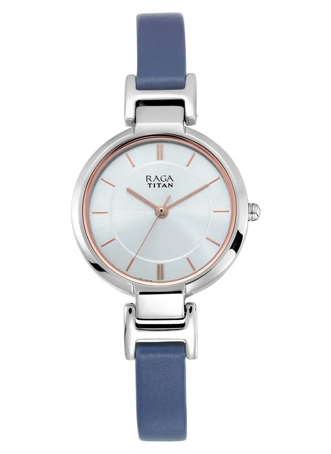 TITAN Titan Raga ia White Dial Analog Leather Strap watch for Women